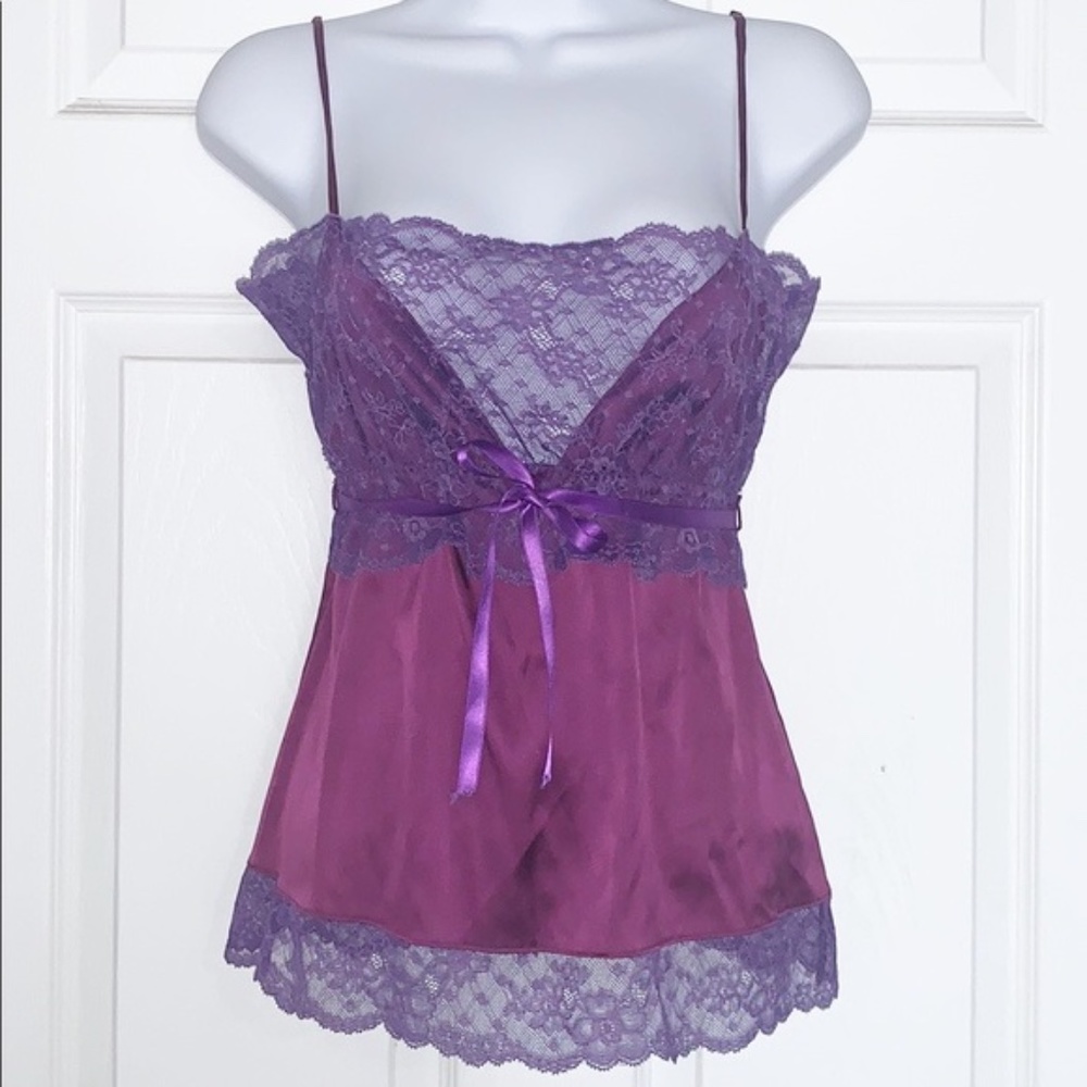 Vintage Versace Sexy silk camisole lace detail